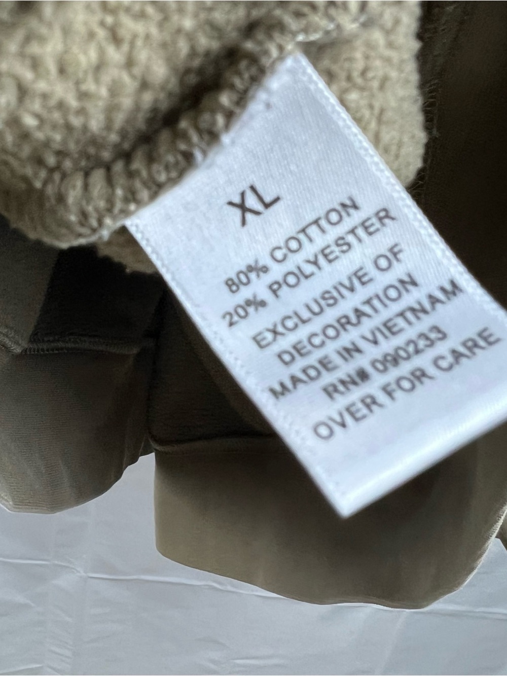 Essentials Fear Of God Beige Sweatshirt Hoodie Men’s Size XL - Picture 7 of 9